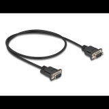 Delock D-Sub9-es, RS-232 soros kábel, apa-apa, 0,5 m (87839) (87839)