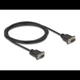 Delock D-Sub9-es, RS-232 soros kábel, apa-apa, 2 m (88218) (88218)