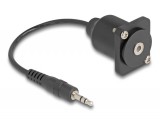 Delock D-típusú kábel 3,5 mm 3 tűs sztereo jack apa anya fekete 20 cm (88150)