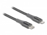DeLock Data and Charging Cable USB Type-C to Lightning for iPhone iPad and iPod MFi 1m Grey 86631