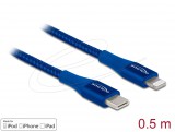 DeLock Data and charging USB Type-C to Lightning cable 0,5m Blue 85415