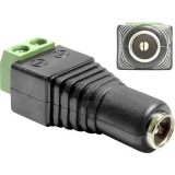 Delock DC (áram) Átalakító [1x DC alj, 5,5 mm - 1x 2 drótos vezeték] Fekete (65421)