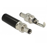 Delock DC csatlakozó apa 5,5 x 2,5 mm dugómérettel és 9,5 mm hosszal