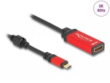 DeLock Delock USB Type-C  - HDMI adapter (DP Alt Mode) 8K 60 Hz-hez HDR funkcióval piros 60053
