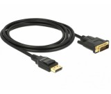 Delock DisplayPort 1.2 > DVI-D passzív 2m fekete