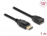 DeLock DisplayPort 1.2 male/famale 4K Extension cable 1m Black 80001