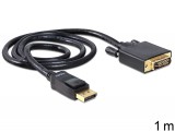 DeLock Displayport 1.2 male to DVI-D (24+1 Dual Link) male 1m Black 82590