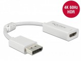 Delock DisplayPort 1.4 adapter HDMI 4K 60 Hz-hez HDR funkcióval passzív fehér (63936)