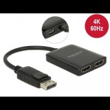 Delock DisplayPort 1.4 elosztó 1 x DisplayPort > 2 x HDMI MST (87769) (DE87769)