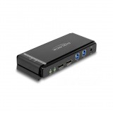 Delock DisplayPort 1.4 KVM switch 8K 60 Hz USB 5 Gbps-vel és audióval (11476)