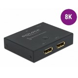 Delock DisplayPort 2 - 1 kapcsoló kétirányú 8K 30 Hz
