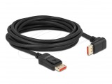 DeLock DisplayPort cable male straight to male 90° downwards angled 8K 60 Hz 5m Black 87053