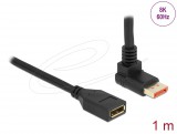 DeLock DisplayPort extension cable male 90° upwards angled to female 8K 60 Hz 1m Black 87080