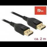 Delock DisplayPort kábel 8K 60 Hz 2 m DP 8K tanúsítvánnyal (85660) (85660)