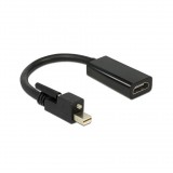 Delock Displayport mini 1.2 -> HDMI M/F adapter 0.25m 4K fekete (62640)