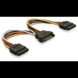 DeLock DL60105 SATA (15tűs) 2db SATA HDD (egyenes) hálózati kábel (DL60105)