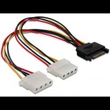 Delock DL65159 SATA 15 pin male -> 2x4 pin 20 cm-es Molex adapter (DL65159)