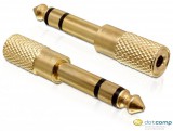Delock DL65361 sztereo jack 6.35 mm apa - 3.5 mm anya fém adapter