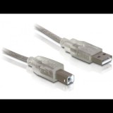 DeLock DL82057 Cable USB 2.0 Type A(male) - Type B(male) 0.5m ezüst (DL82057) - Nyomtató kábel