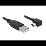 Delock DL82681 USB 2.0-A apa - USB mini-B 5 tűs könyök apa átalakító kábel 1 m (DL82681) - Adatkábel