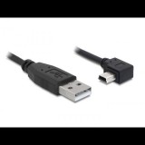 Delock DL82683 USB 2.0-A apa -> USB mini-B 5 tűs könyök apa átalakító kábel 3m (DL82683)