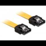 DeLock DL82797 kábel SATA 6 Gb/s fém rögzítőkkel 10 cm (DL82797) - SATA kábelek
