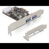 DeLock DL89243 PCI Express kártya -> 2x USB 3.0 (DL89243) - Bővítő kártyák