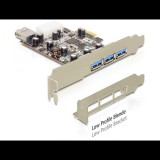 DeLock DL89281 3x külső USB 3.0 + 1x belső USB 3.0 PCI Express kártya (DL89281)