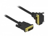 DeLock DVI Cable 24+1 male to 24+1 male Angled 2m Black 85894