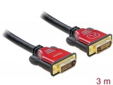 DeLock DVI-D (24+1 Dual Link) male > DVI-D (24+1 Dual Link) male 3m Redmetal 84346