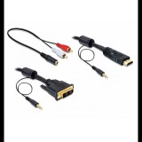 Delock DVI - HDMI kábel hanggal, apa - apa 2m