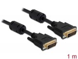 DeLock DVI-I (Dual Link) (24+5) male > DVI-I (Dual Link) (24+5) male 1m Black 83110