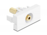 Delock Easy 45 Modul sztereó jack aljzat 3,5 mm 3 tűs sztereó jack aljzat 3,5 mm 3 tűs aranyozott fehér