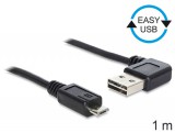 Delock EASY USB 2.0 A apa hajlított - micro B apa kábel, 1m (83382)