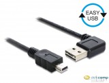 Delock EASY-USB 2.0 -A apa hajlított  USB 2.0 mini apa kábel, 1 m 83378