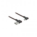 Delock EASY-USB 2.0 kábel A-típusú csatlakozódugó - EASY-USB Micro-B típusú csatlakozódugó, ívelt ba (85273)