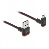 Delock EASY-USB 2.0 kábel A-típusú csatlakozódugó - EASY-USB Micro-B típusú csatlakozódugó, ívelt fe