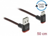 Delock EASY-USB 2.0 kábel A-típusú csatlakozódugó - USB Type-C 0,5m (85275)