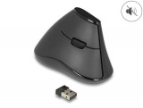 DeLock Ergonomic Wireless Vertical Silent Mouse Black 12622
