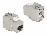 Delock Eszközmentes, 180 -os, fém Keystone modul RJ45 anya - LSA Cat.6A (87036)