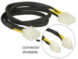 Delock Extension Cable Power 8 pin EPS male (2 x 4 pin)  8 pin female 44 cm 83653