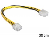 DeLock Extension Cable Power 8 pin EPS male > female 0,3m 83342