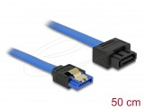 DeLock Extension cable SATA 6 Gb/s receptacle straight > SATA plug straight 50cm Blue 84973