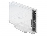 DeLock External Enclosure for 3.5″ SATA HDD Transparent 42623