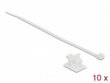 Delock Fehér, 25 x 18 mm-es kábelfogó H 200 x Sz 3,6 mm - kábellel (18877)