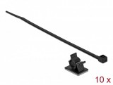 Delock Fekete, 25 x 18 mm-es kábelfogó H 200 x Sz 3,6 mm - kábellel (18878)
