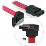 Delock felfele/egyenes piros SATA összekötő kábel - 0,3m (DL84249)