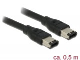 DeLock FireWire cable 6 pin male > 6 pin male 0.5 m 83273