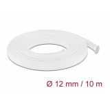 Delock Fonott kábelharisnya nyújtható 10 m x 12 mm fehér