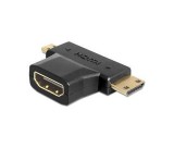 Delock HDMI-A anya > HDMI-C + HDMI-D apa adapter